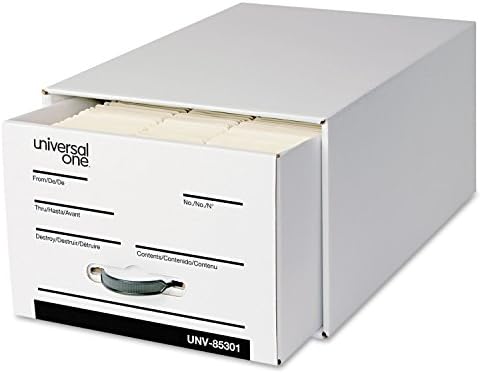 Универзална 85301 фиока за складирање со тешки точки, легална, 17,3 x 25,5 x 11, бела, 6/КТ