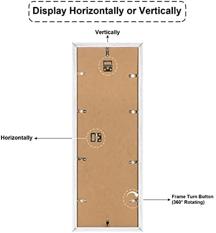 KSROECUD 8x24 рамка за колаж со 5 отвори 4x6 слики, повеќекратна рамка за слика со мат, wallид или декор на таблети, зрно од