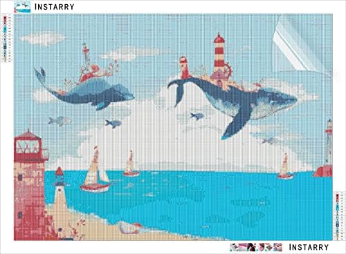 Интар 5Д Дијамантски комплети за сликање Голема големина целосна вежба за цртани филмови за пресретнување мозаик вез дневна соба
