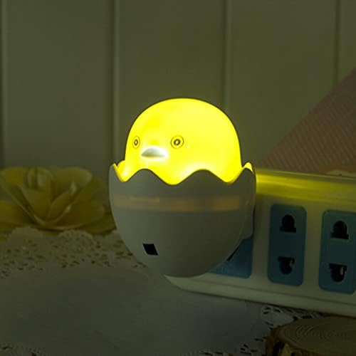Ultechnovo LED симпатична ноќна светлина Детска ноќна светлина- мала пилешка ноќ со авто-сензор- мек за осветлување приклучок за светло бања или ходник за деца спална соб?