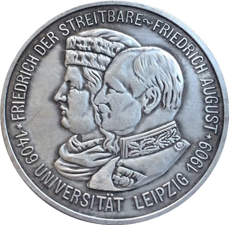 1909 германски Монети Бакарни Сребрени Антички Монети Монети Ракотворби Колекција дува