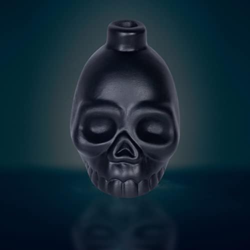 Црниот череп М Лиша, врескајќи го смртниот свирче од Ацтек, автентичен