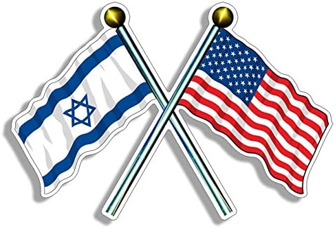 САД и Израел мавтаат со знамиња на налепница на столбови