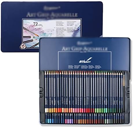 XDCHLK бои Акварел молив триаголник вода растворливи во боја на моливи железо кутија со пенкало за четка за цртање училишни материјали