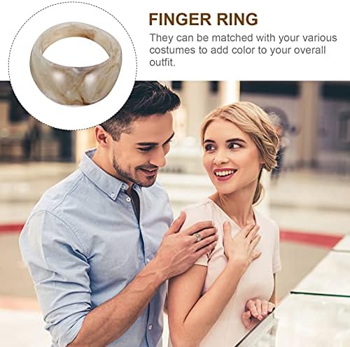 Valiclud Mens Rings Mens Rings Mens Mens Mens Rings Trendy Rings 4pcs гроздобер смола прстени сите- совпаѓаат прстени прстени
