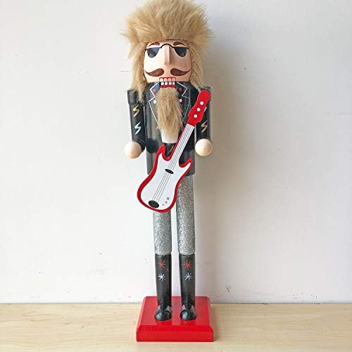 GELVS 1 SET ROCK N'ROLL OTRORCRACKER музичар Дрвен куклен специјален додаток за колекционерска кафуле за колекционери за оревици