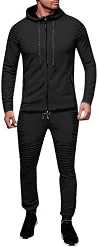 Машки џебни панталони за мажја ги поставува џемпер врвот есенски спортски костум Зимски машки долг ракав со качулка маичка мажи