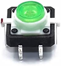 Копче за прекинувач за напојување GoOffy 1000pcs 12x12x7.3 тактилно копче за влечење на копчето Моментарна тактика LED 5 боја 12x12x7.3mm