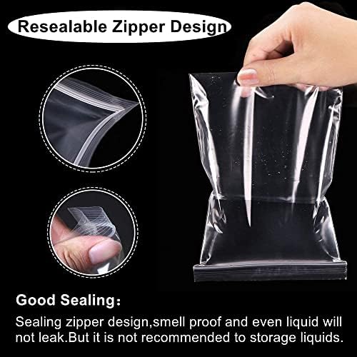 LOVEAIAI RESEALABLE Ziplock торби, 50 брои 5.9x7.8inch 3 милји чисти пластични поштенски поли со