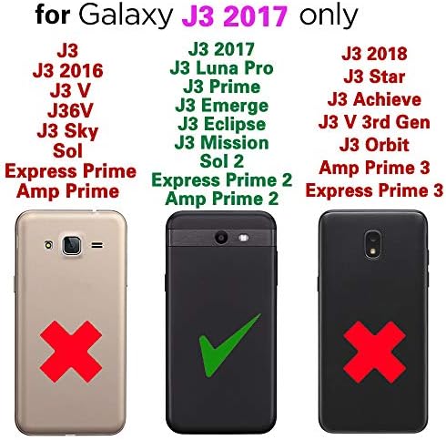 Компатибилен Со Samsung Galaxy J3 Luna Pro J 3 Премиер 2017 Се Појават 3j Eclipse Мисија Паричник Случај Рачен Ремен Лента И Кожа Флип