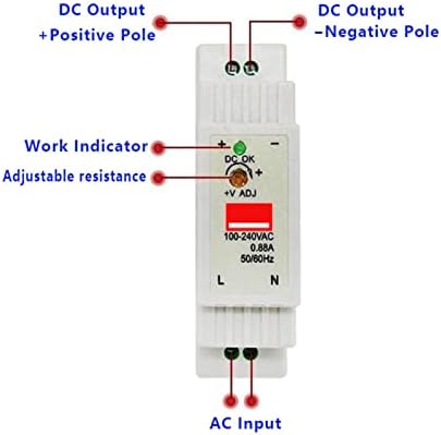 Индустриски ДИН за напојување со електрична енергија DIN, DR-15 15W единечен излез 5V 12V 24V AC до DC Конвертор на прекинувач