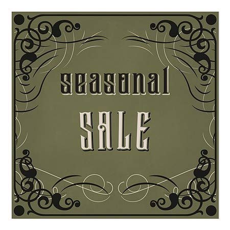 CGSignLab | „Сезонска продажба -викторијански готски“ прозорец за лепење | 8 x8
