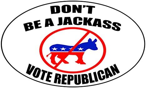 Не бидете гласови за џекас, републикански претседател Доналд Трамп 2020 Избор на налепници на налепници за автомобили конзервативен американски
