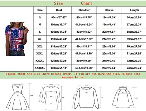 Женска Кошула Полиестерски Спандекс Летен Ден На Независноста На Жените Печатени Со Кратки Ракави СО Кружен Врат 3Д Со Долги Ракави