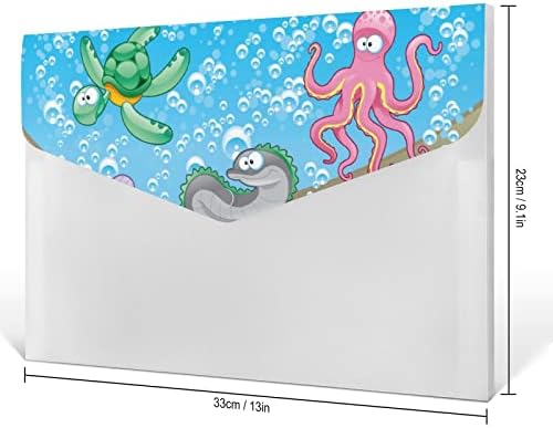 Смешни Риба Желка Желка Рак Октопод Проширување На Папката Со Датотеки Џеб Слатки Отпечатоци Папки За Поднесување Што Може Да