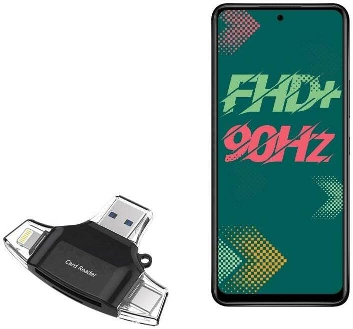 Boxwave Паметен Гаџет Компатибилен Со Infinix Hot 11s - Allreader Sd Читач На Картички, Microsd Читач НА Картички SD Компактен USB ЗА Infinix