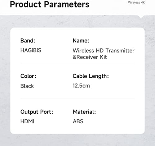 Комплет за безжичен предавател и приемник на HAGIBIS HDMI, комплети за додатоци за безжични HDMI за монитори, адаптер за HDMI