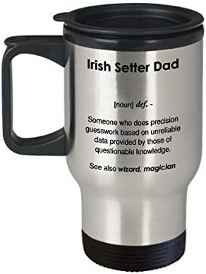 Смешна ирска сеттер тато дефиниција кафе кригла - кригла од 14oz патување