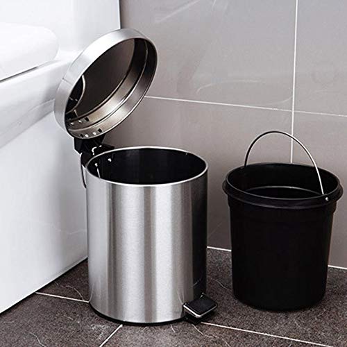СОВЕТНА МОНА МОANЕ, 8L Бања за отпадоци од бања може да го заокружи педалот педал прашина кофа со капакот десктоп тоалет кујнски