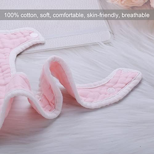 ИСРОНО 6-пакет бебе во облик на облик на Улконор памук супер мека и апсорбирана со 8 слоја газа погодна за 0-3 години момчиња и девојчиња