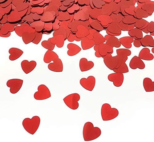 Срце Конфети Црвена Маса За Денот На Вљубените Конфети Метална Фолија За Забава Свадба Среќен Роденден Бебе Шоу Невестински