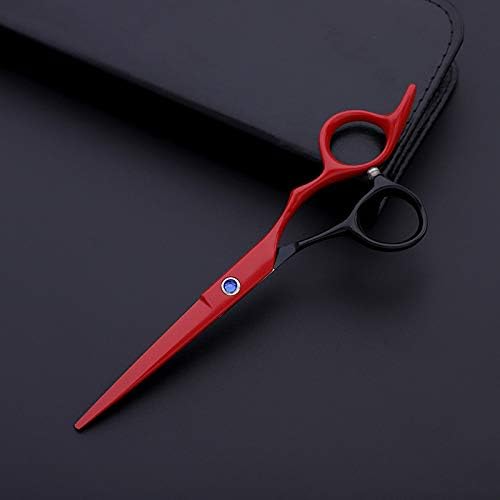 Коса Сечење Ножици, 6 инчен Професионални Јапонија 440c црвена&засилувач; црна коса ножици фризура чистење бербер шминка сечење