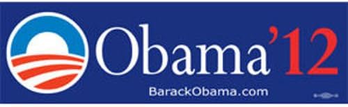 Јонска графика Барак Обама за претседател 2012 Налепница за браник на морнарицата колекционерски историски 3x11,5 инчи