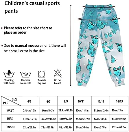 Showudesigns sweatpants за девојчиња 4-15 години обични атлетски панталони со џебови