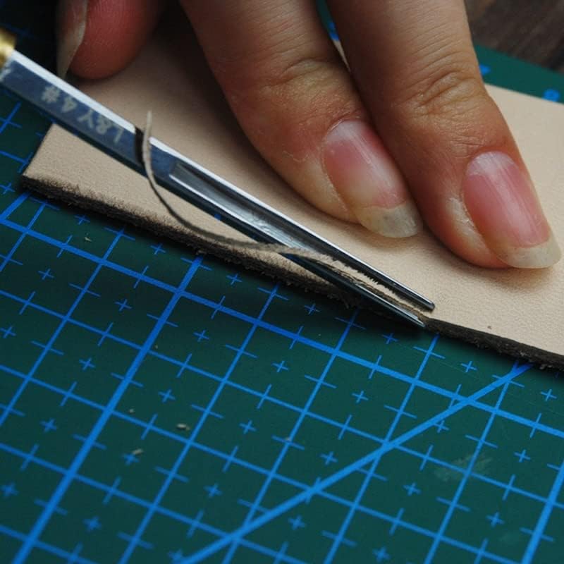 Комплет за кожни занаетчиски алатки, Kglobal Skiving Edge Edge Beveler Cutter Altess, DIY прилагодлива рака за шиење на раката за челична алатка за челик -