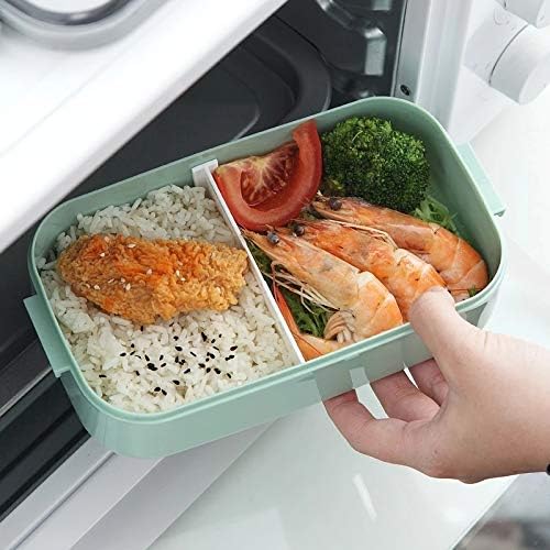 Lkyboa Не'рѓосувачки челик симпатичен ручек за контејнери за храна кутии со пченица слама материјал протекно-протекување јапонски стил бенто