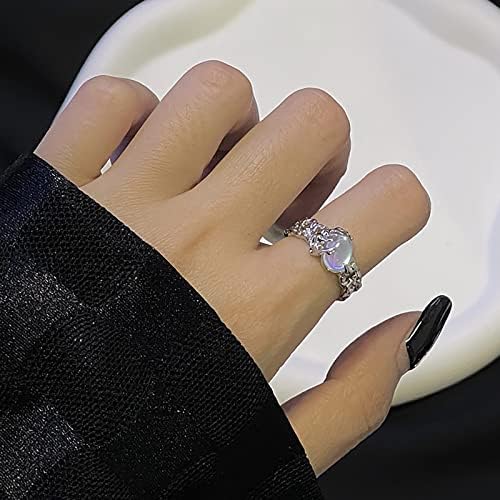 Прсти прстени за жени бакар прстен женски едноставен прстен темперамент отворен прстен погоден за сите прилики