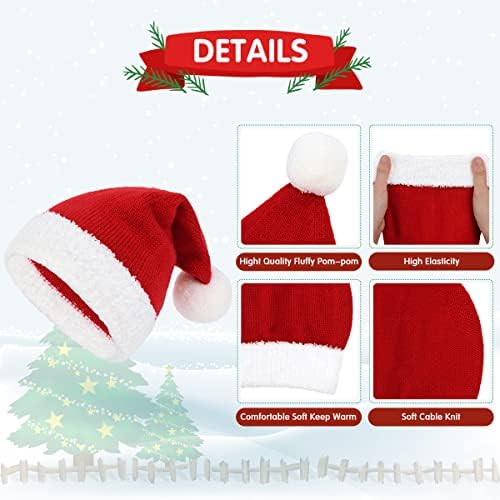 Плишана Дедо Мраз за деца Унисекс Црвен кадифе Дедо Мраз за Божиќ Нова Година празнична празнична забава за одмор Божиќна капа