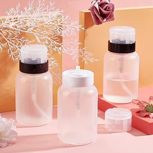 Chgcraft 6PCS 2Size Clear Press Bottles Whats Press Whitles шишиња за лосион за отстранувач на нокти за отстранување на шминка