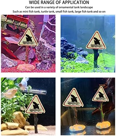 Знак За Предупредување за Аквариум Pssopp, 2. 1x1, 8x4, 8in Знаци За Предупредување За Ајкула Од Аквариум Со Знаци За Предупредување