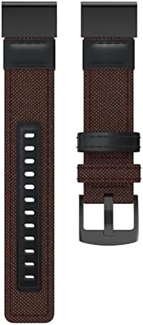 NDJQY 26 22mm Canvas Band Watchband Ремен За Garmin Феникс 5 5X Плус 6 6X 6S Pro 935 3HR Паметна Нараквица Брзо Лесно Вклопување Ремен За Нараквица