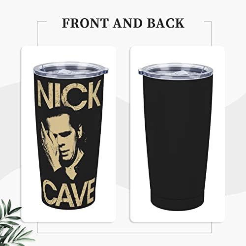 Ник Пештера и лошите семиња бенд од не'рѓосувачки челик изолирано патување со кафе со капаци и сламки со двојни wallидни вакуумски чаши 20oz