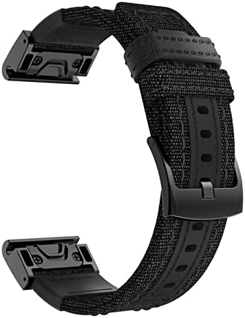 COOVS 26 22mm Canvas Band Watchbard Strap за Garmin Fenix ​​5 5x Plus 6 6x 6s Pro 935 3HR Smart нараквица Брзо лесно вклопување лента