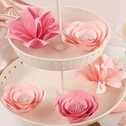 Fonder Mols 3D хартиени цвеќиња украси за wallид, хартија од цвет, расадник декор, џиновски цвеќиња од хартија, центар за венчавки