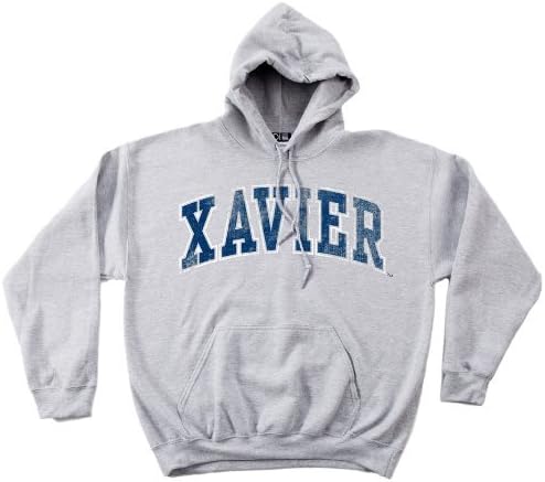 NCAA Xavier Musketeers 50/50 измешани 8-унца гроздобер лак со качулка