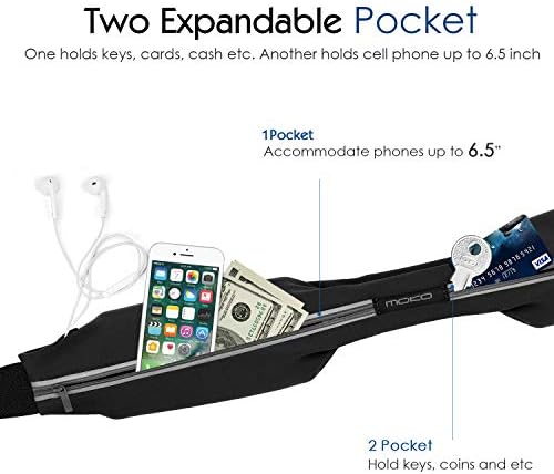 Моко Спортски Појас За Трчање, Појас За Фитнес Тренинг За Половината Фани Пакет Компатибилен Со iPhone 14 13 12 11 Pro Max X/Xr/Xs