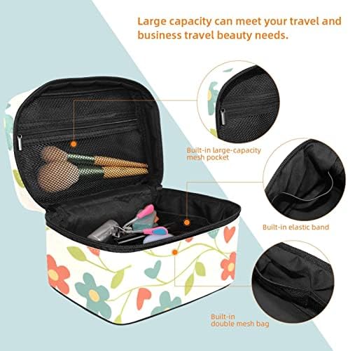торба за Шминка за Патување јојоамој Со Преграда, Шарени Цвеќиња Голема Козметичка Кутија Персонализирана Кутија За Убавина Организатор За Складирање