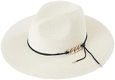 Женска плажа сонце слама капа од слама црна јаже украс за одмор сонцето капа за жени големи затемнети капаци за бејзбол бејзбол