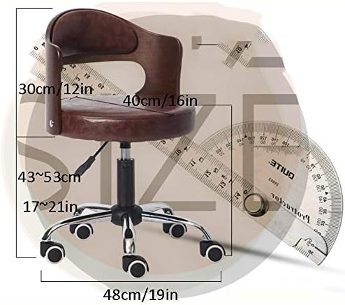 Детали за столицата на автомобилот на тркалото ， столче канцеларија со црно синтетичко кожено седиште ， прилагодлива висина 43-53 см ， Поддржана