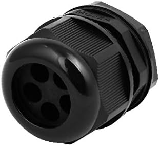 X-Gree M32x1.5mm 6mm-8mm прилагодлив 5 дупки кабелски жлезда зглоб црна (M32x1.5 mm 6mm-8mm кабел Austable de 5 Agujeros жлезда црна црна
