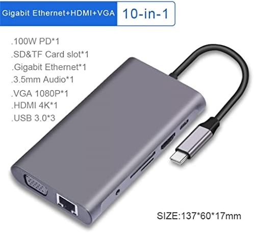 YDXNY USB C Центар Тип C 3.1 до 4k RJ45 LAN ETHERNET USB3. 0 Адаптер Приклучок За Air Pro Компјутер Додатоци