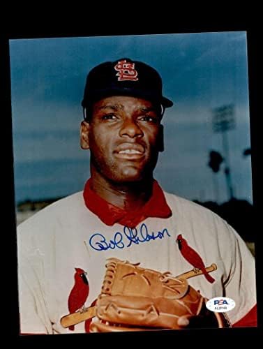 Bob Gibson PSA DNA COA потпиша 8x10 фото -автограмски кардинали - автограмирани фотографии од MLB