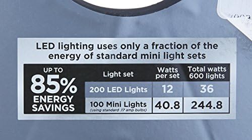 NOMA/INMLITEN-IMPORT 40815-88A 0 200 броење, LED традиционална сет на светлина на сијалицата, 3 растојание