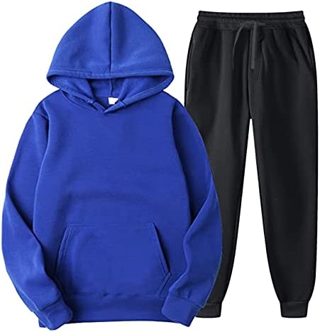 Larisalt Black Hoodie со дизајн, Mens Tracksuip Sports Sports Spytsuit удобни облеки Атлетски панталони