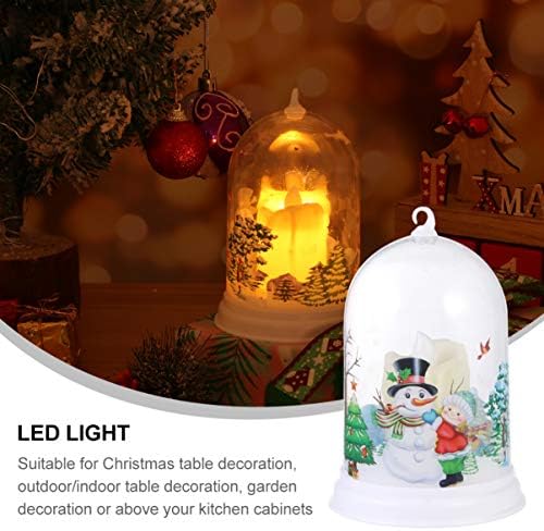 Bestoyard Mantel Decor Decor Christmas Night Light LED свеќа ноќна ламба со Дедо Мраз Снежан Снежен човек Дизајн на лесна чај