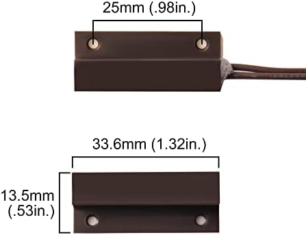 Tane FM-102-BR жичен страничен олово површина монтирање магнетски контакт кафеава боја аларм прозорец Безбедност на магнетна врата прекинувач